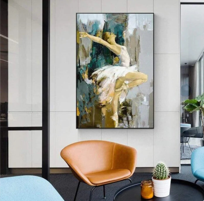 Minimalist Abstract Canvas Wall Art – Modern Living Room Decoration (Frameless Painting)