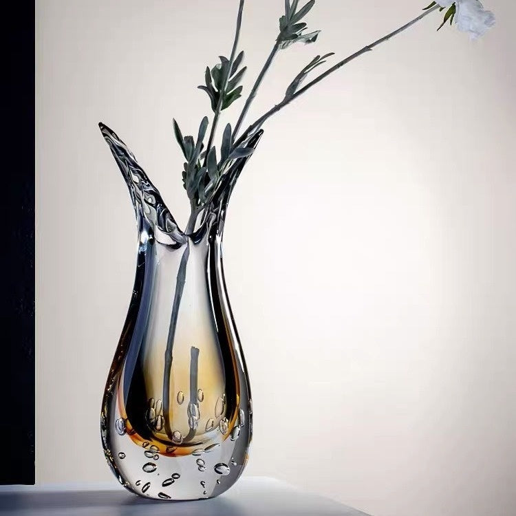 Modern Light Luxury Creative Glass Vase Luxury Model Room