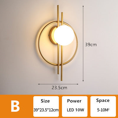 Modern LED Wall Lamp – Luxury Bedroom & Living Room Light (3 Color Dimming)