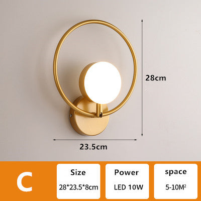 Modern LED Wall Lamp – Luxury Bedroom & Living Room Light (3 Color Dimming)