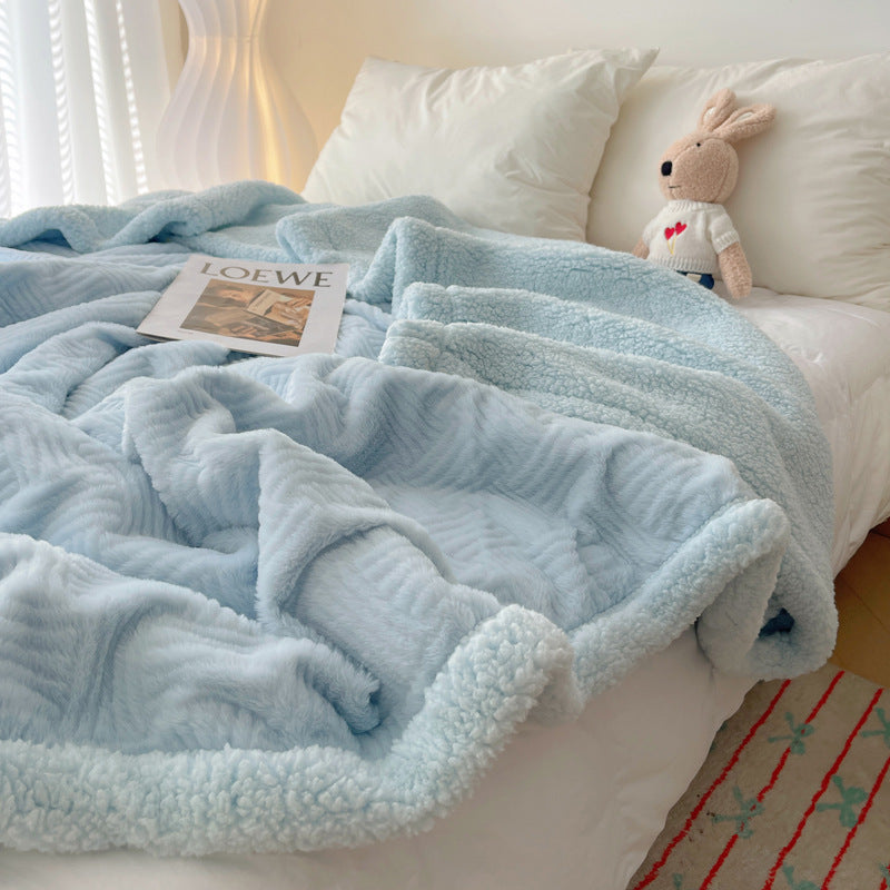 Simple Leisure Nap Blanket Thick Lambskin Blanket Dormitory Blanket