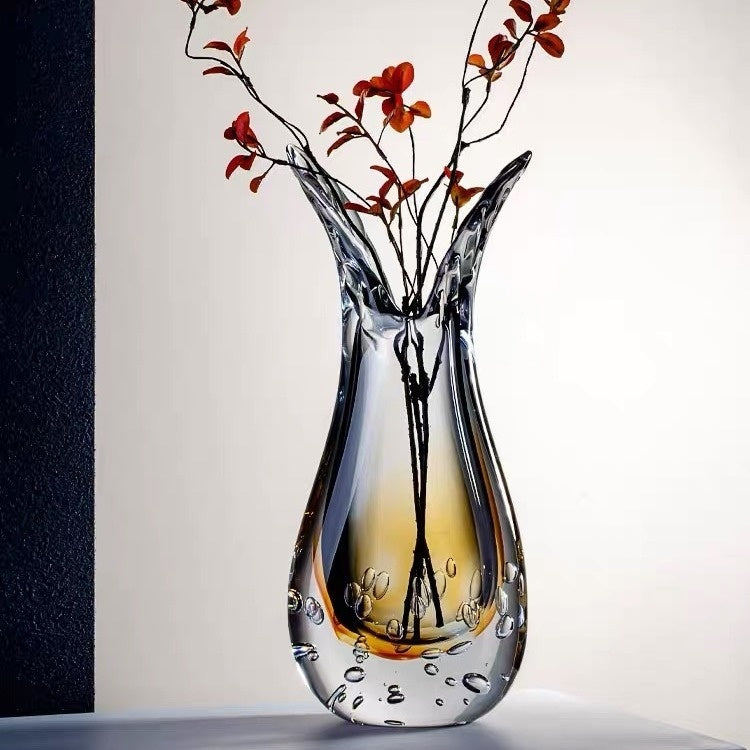 Modern Light Luxury Creative Glass Vase Luxury Model Room