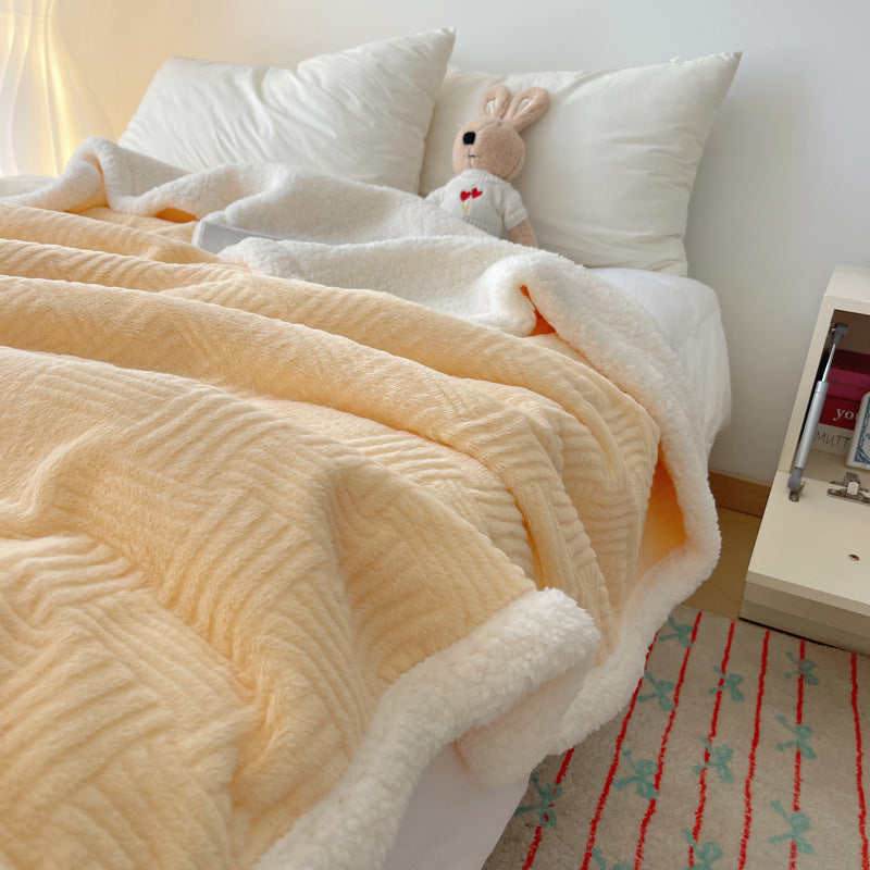 Simple Leisure Nap Blanket Thick Lambskin Blanket Dormitory Blanket