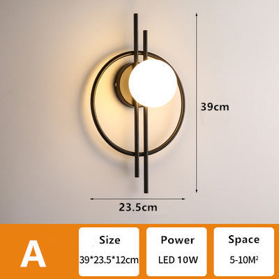 Modern LED Wall Lamp – Luxury Bedroom & Living Room Light (3 Color Dimming)
