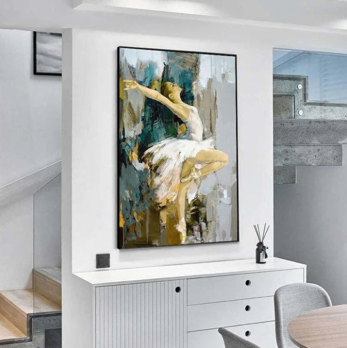Minimalist Abstract Canvas Wall Art – Modern Living Room Decoration (Frameless Painting)