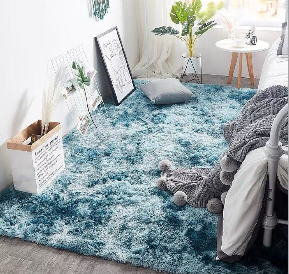Plush carpet floor mat