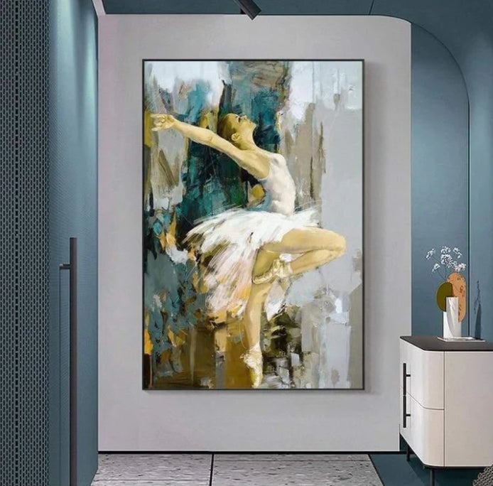 Minimalist Abstract Canvas Wall Art – Modern Living Room Decoration (Frameless Painting)
