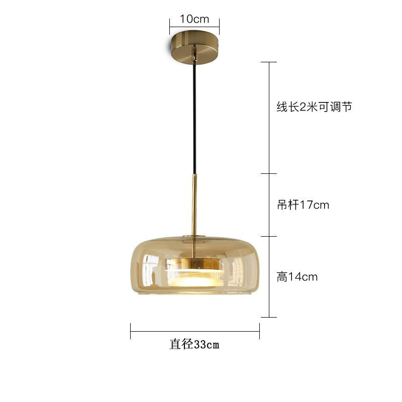 Glass Study Bedroom Bedside Chandelier